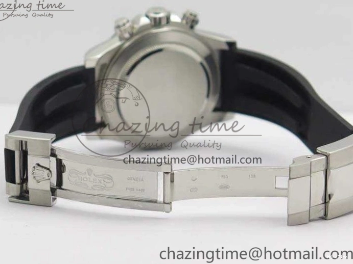 MiroTime 0316 SmartChoice Daytona 116519LN JH Best Edition Black Dial Crystal Markers On Rubber Strap A4130 (Free XS Rubber Strap) 3558